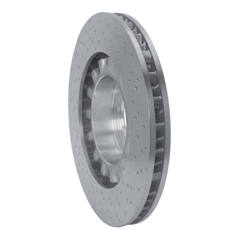 Porsche 911 Brake Rotor (1) - Front, Left - R1 Concepts - GEOMET, Drilled, Hi-Carbon Alloy - `15-`17